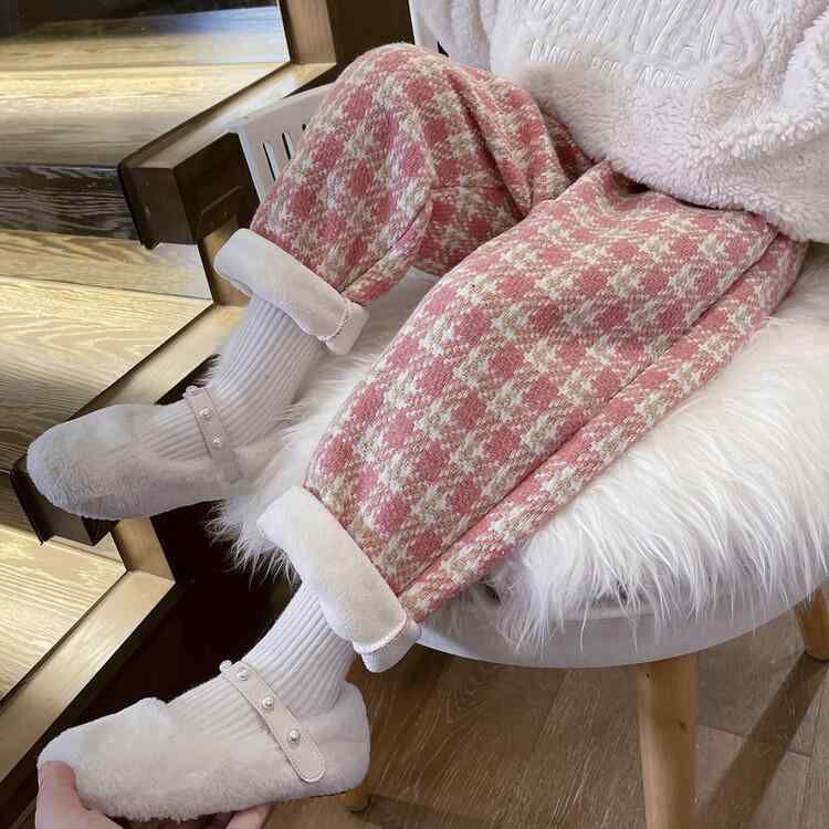 子供服 パンツ 女の子 裏起毛パンツ チェック柄 秋冬 厚手 ズボン カジュアルパンツ 女児 長ズボン 幼..