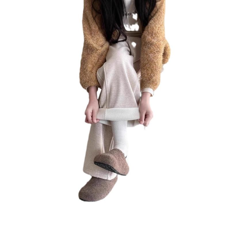 子供服 スウェットパンツ ガールズ ワイドレッグパンツ 高学年 女児 スポーツパンツ ハイウエスト スト..