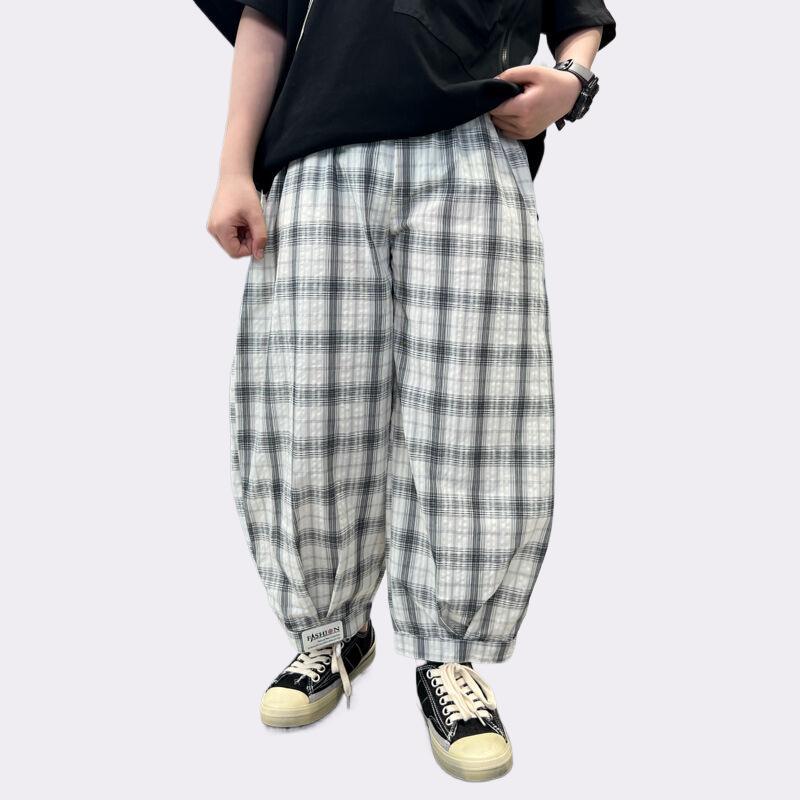 子供用パンツ 男の子 夏 薄手 格子柄パンツ 子供 夏用 蚊除けパンツ 長ズボン ポリエステル 速乾 スポ..