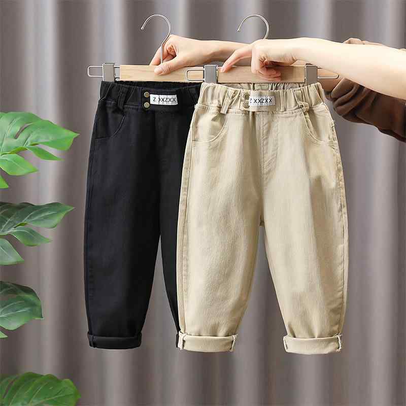 子供用パンツ 春秋 男の子 カジュアルパンツ コットン 長ズボン 100cm 110cm 120cm 130cm 140cm ボーイズ 幼児 園児 普段着 韓国風 ブラック カーキ ベージュ