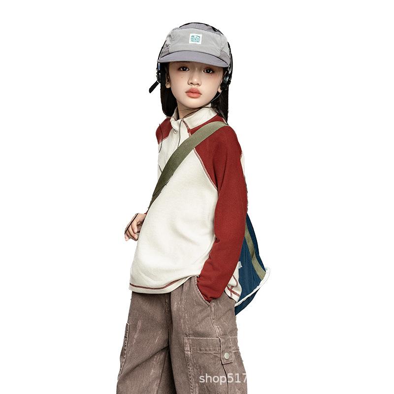 Tシャツ ガールズ キッズ 秋冬 子供服 親子コーデ 麻混紡 長袖 カットソー ハイネック 保温 ミルクアプ..