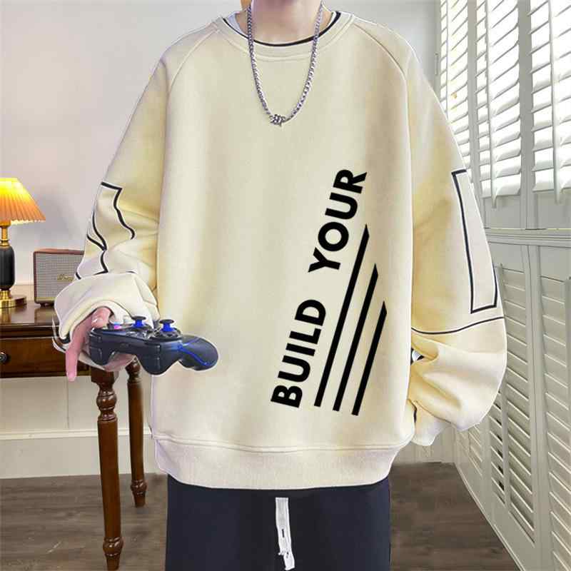 スウェット メンズ 長袖 薄手 トレーナー ボーイズ ラウンドネック プルオーバー ポリエステル混紡 ゆ..