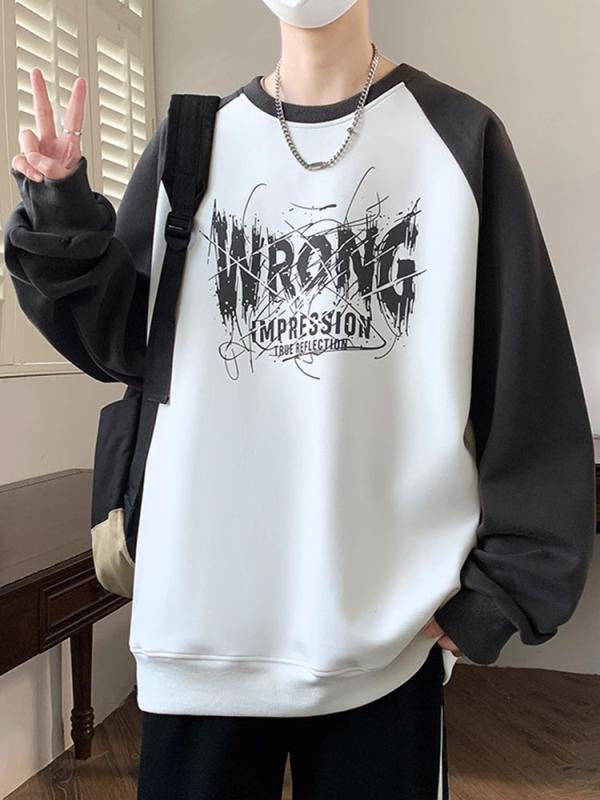 トレーナー メンズ ティーン 高校生 大学生 長袖 Tシャツ カットソー ルーズフィット ゆったりサイズ ..