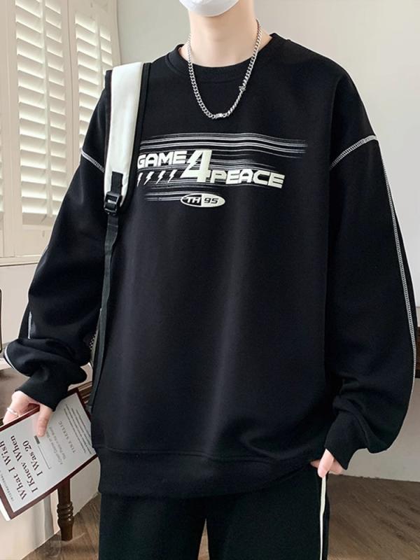 トレーナー メンズ 長袖Tシャツ 春秋物 ティーンエイジャー 大童 プルオーバー トップス 薄手 ルーズフ..