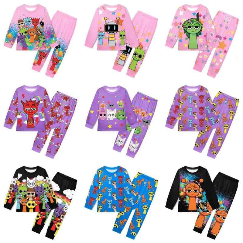 子供服 長袖Tシャツ 長ズボン 上下セット 春秋 男女兼用 パジャマ 部屋着 中小子供サイズ 健康布 ポリ..