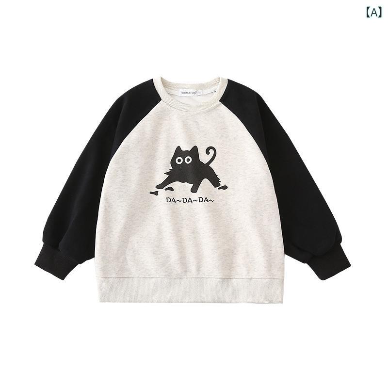 親子 ペアルック トレーナー 長袖 トップス 親子コーデ 家族お揃い カジュアル かわいい 猫柄 イラスト..