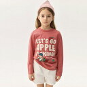 Tシャツ キッズ 女の子 子供服 春秋 長袖 コットン100% 丸首 カートーン ベア プリント 韓国風 ピンク系(4)