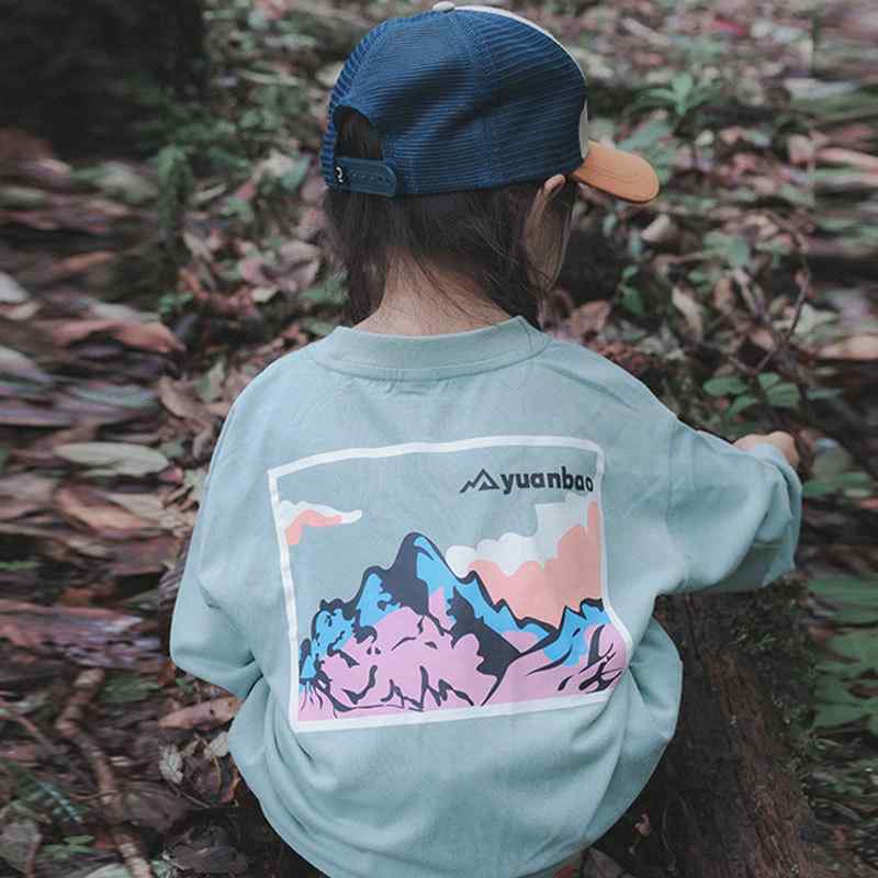 Tシャツ キッズ 長袖 子供服 トップス アウトドア キャンプ 綿100% 柔らかい 通気性 春秋 100cm 110cm ..