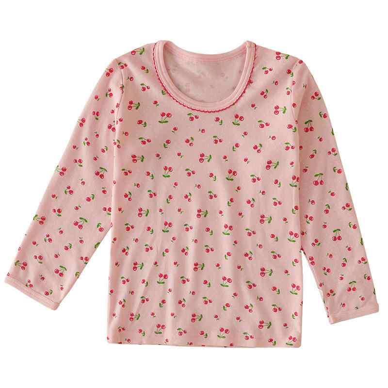 Tシャツ 女児 長袖 薄手 ベビー 子供 トップス カットソー パジャマ 部屋着 綿100% 通気性 A類 小ケー..