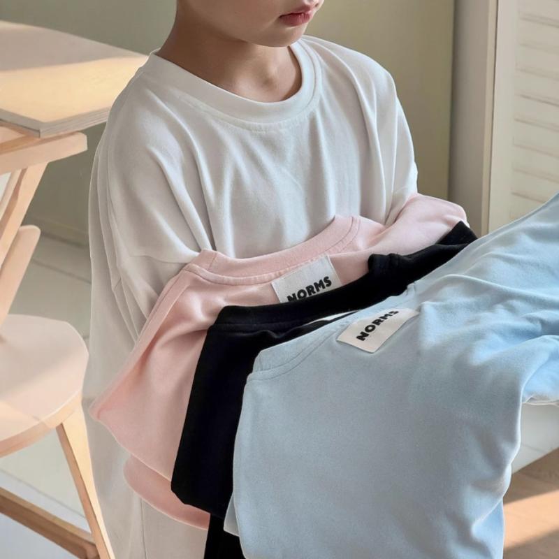 Tシャツ キッズ 男の子 長袖 春秋 綿100% 吸湿速乾 スポーツ 普段着 無地 4色展開 カットソー トップス(x3)