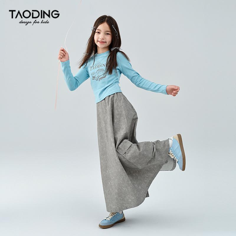 Tシャツ ガールズ 長袖 トップス 春秋 中学生以上 子供服 スリム アルファベット かわいい カジュアル 普段使い 伸縮性 120cm 130cm 140cm 150cm 160cm 170cm ブルー系