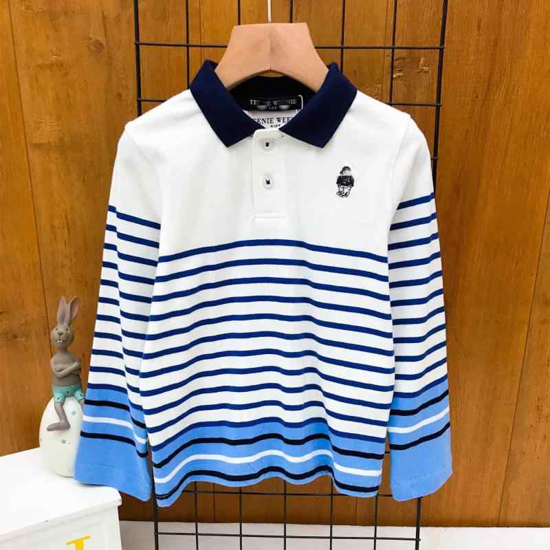 Tシャツ キッズ 男の子 ストライプ柄 トップス 子供服 通気性 吸湿性 インナー 長袖 カットソー ボーイズ 春秋 カジュアル 普段着 ホワイト