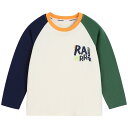 Tシャツ キッズ 長袖 春秋 中小 детска градина 肩 スリーブ 切り替え ラウンドネック カットソー 80 90 100 110cm(4)