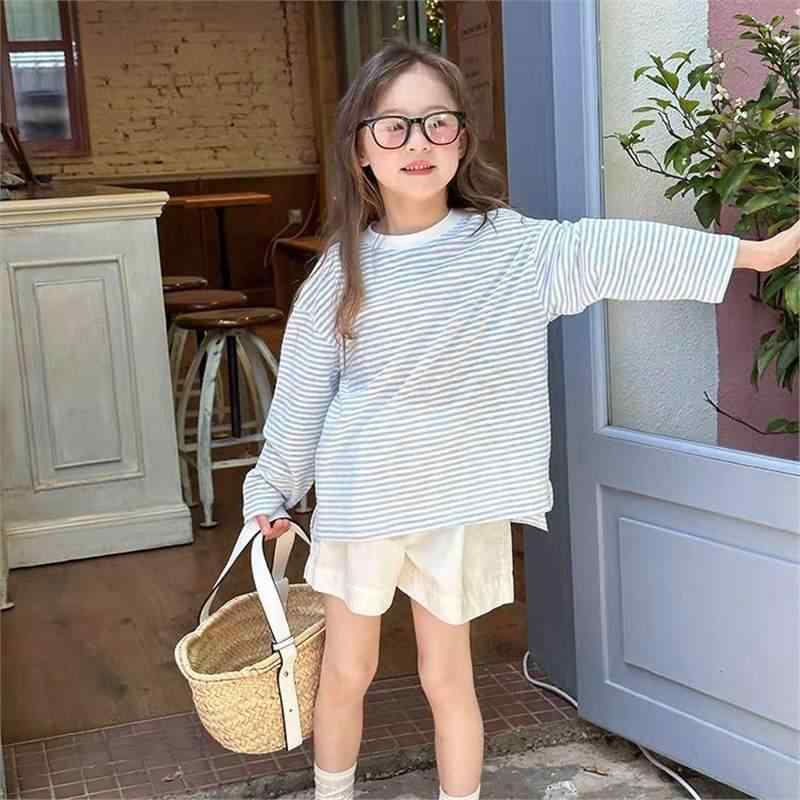 Tシャツ キッズ 男の子 ストライプ柄 薄手 長袖 カジュアル トップス 子供服 ボーイズ 110 120 130 140 150 160