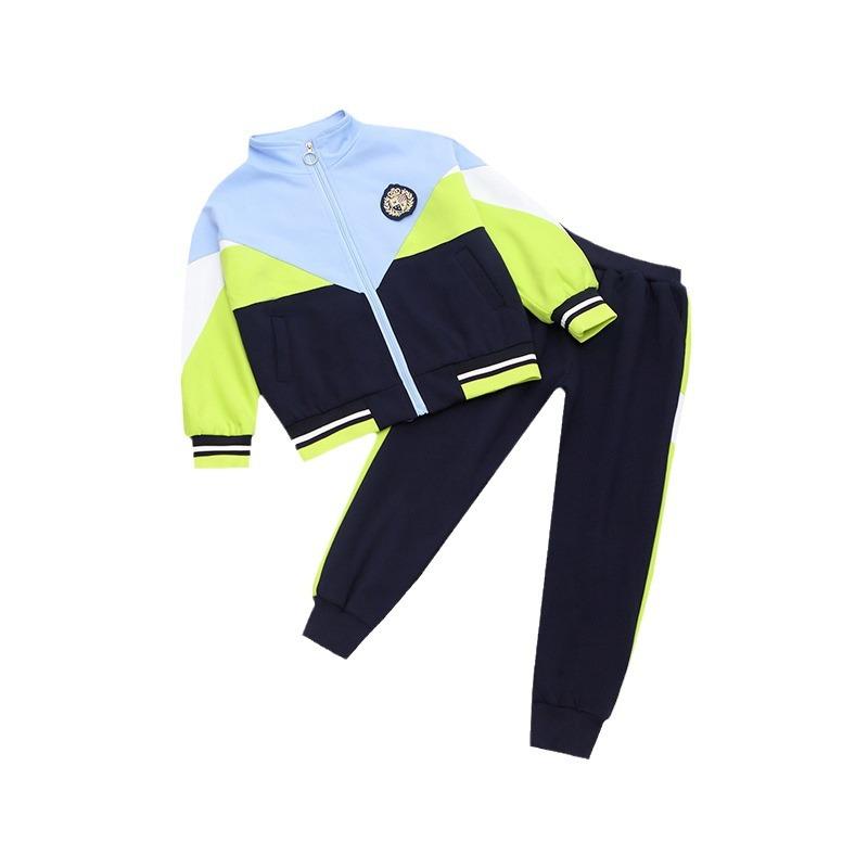 スクールユニフォーム キッズ 子供服 春秋 ジャージ 上下セット 4点セット 小学生 幼稚園 スポーツウェア 綿 100 110 120 130 140 150 160 170 180 190cm