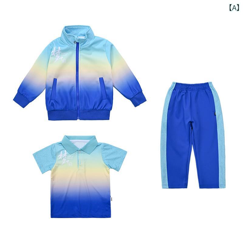 スクールウェア キッズ 上下セット ジャージ 幼稚園 小学校 中学校 高校 スポーツウェア ポリエステル ブルー 100 110 120 130 140 150 160 165 170 175 180 185(4)