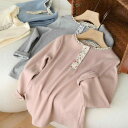 子供服 Tシャツ 女の子 長袖 トップス ニット カットソー 春秋 中学生 高学年 小学生 丸首 無地 伸縮性 かわいい おしゃれ 普段着 通学着 100cm 110cm 120cm 130cm 140cm 150cm 160cm(4)