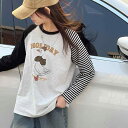 Tシャツ ガールズ 子供服 トップス 長袖 春秋 大童サイズ ラウンドネック カートゥーン プリント コットン 吸湿速乾 グレー 120cm 130cm 140cm 150cm 160cm 170cm(4)