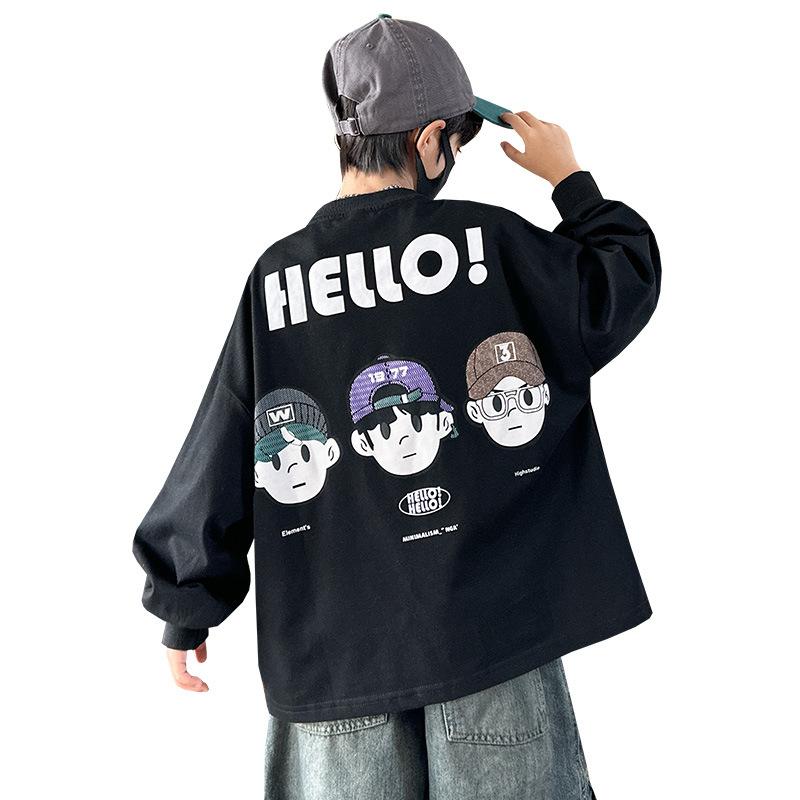 Tシャツ キッズ 男の子 長袖 春秋 冬 加絨加厚 綿100% トップス カットソー インナーシャツ 普段着 部..