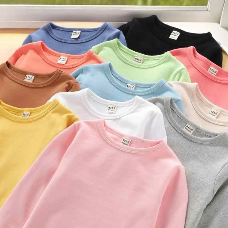 子供用Tシャツ キッズ 丸首 長袖 トップス 春秋 綿95％ カットソー インナーシャツ 男の子 女の子 100 ..