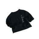 Tシャツ キッズ 男女兼用 ベビー 長袖 トップス 春秋 綿100% アルファベット柄 カジュアル 白 黒 80 90 100 110 120 130cm(4)