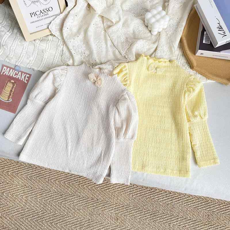 Tシャツ キッズ 女の子 秋物 ベビー 子供服 トップス カットソー 長袖 綿100% 保温 かわいい イエロー ベージュ系 73 80 90 100 110 120cm(4)