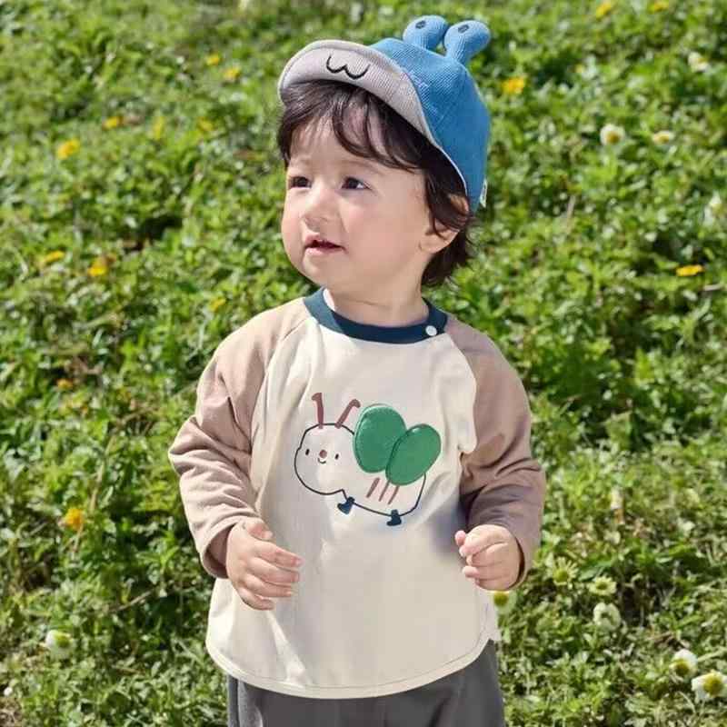 子供服 Tシャツ 長袖 春秋 ベビー 乳幼児 女の子 男の子 トップス カットソー 綿100% アニマルプリント かわいい 普段着 部屋着 73 80 90 100 110cm