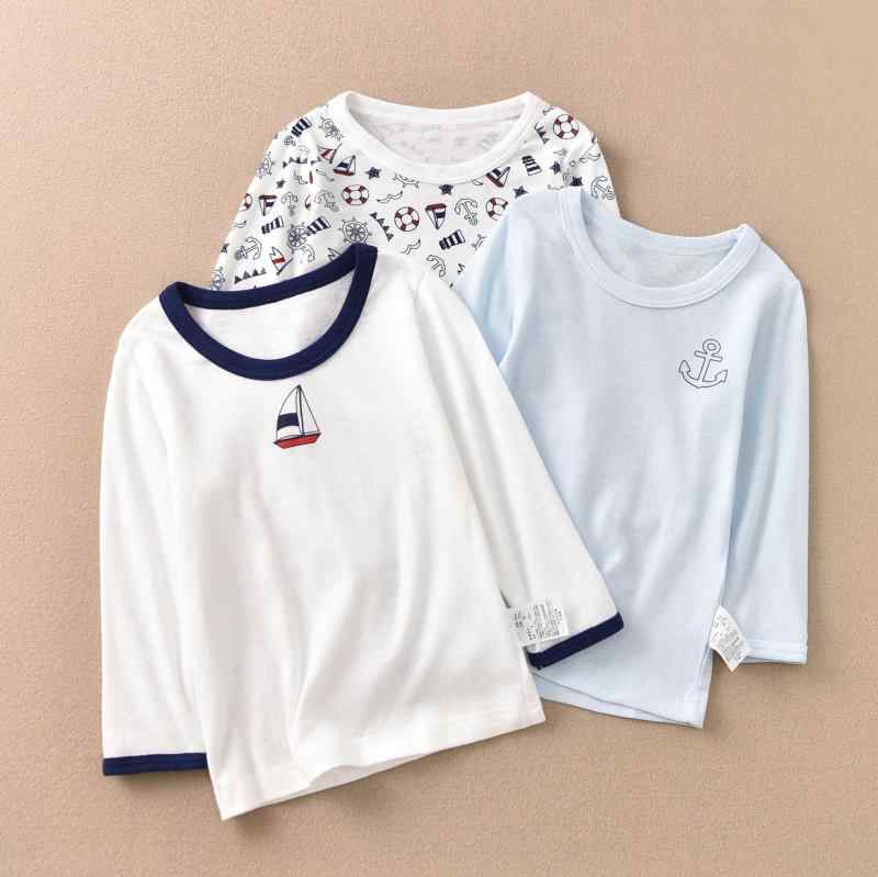 Tシャツ キッズ 長袖 子供 肌着 ホームウェア 薄手 伸縮 リブ編み 春秋 冬 綿100% かわいい 花柄 アニマル柄(x24)(4)