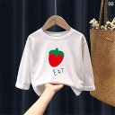 Tシャツ キッズ 長袖 コットン 子供服 トップス プリント カットソー 丸首 吸湿速乾 春秋 90 100 110 120 130 140 150 160 ホワイト オレンジ ピンク ブラック イエロー パープル(4)