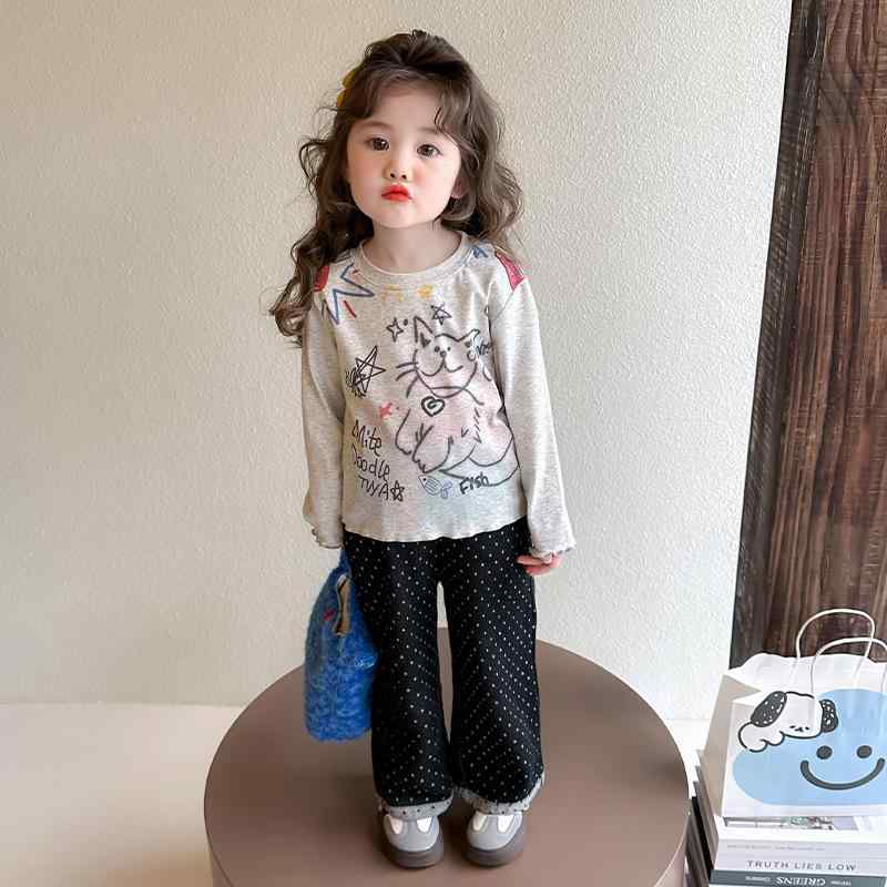 Tシャツ キッズ 長袖 春秋 子供服 かわいい 春服 おしゃれ 落書き トップス カットソー 女の子 ベビー ..