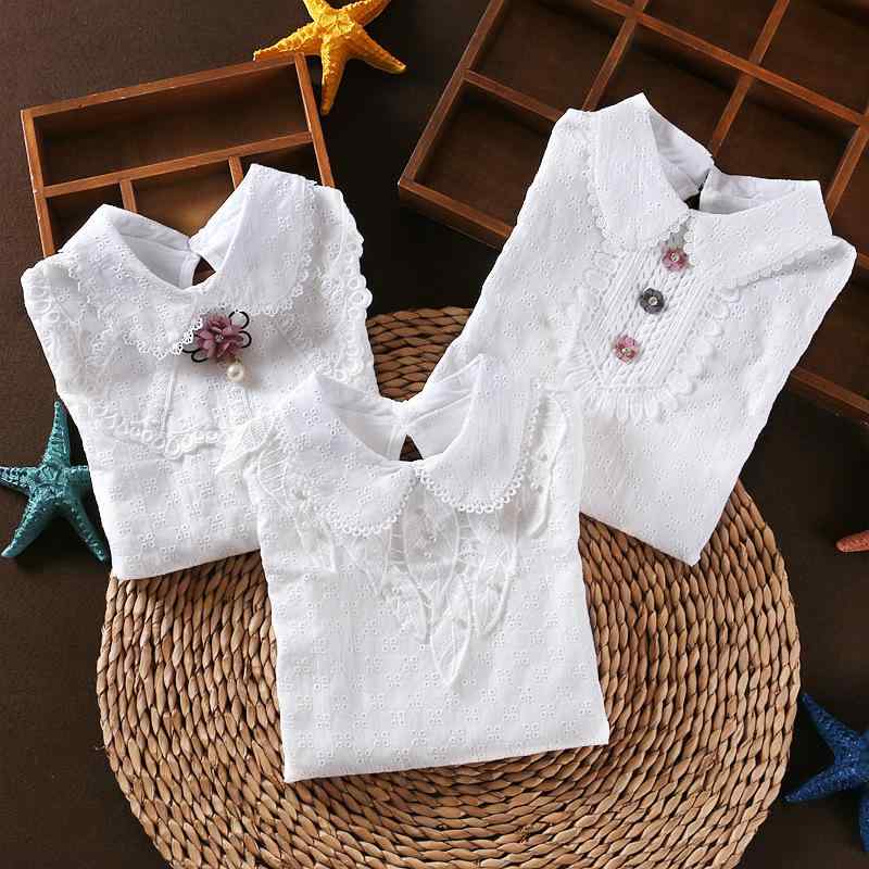 Tシャツ 女の子 子供服 長袖 春秋 レース プリンセス カットソー トップス 伸縮性 綿100% かわいい おしゃれ 普段着 韓国風 80cm 90cm 100cm 110cm 120cm(x5)