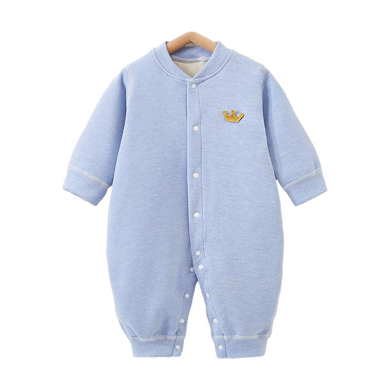 ロンパース ベビー服 長袖 秋冬 羊毛 蚕糸 あったか 赤ちゃん 新生児 男の子 女の子 コットン 66 73 80 90 100cm
