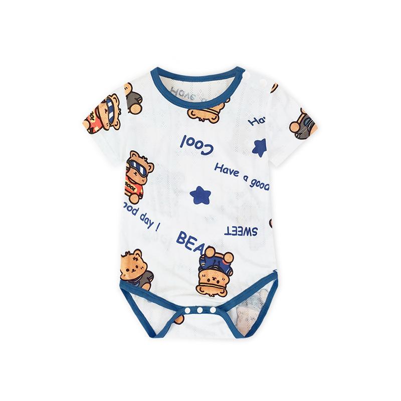 ロンパース ベビー服 薄手 竹繊維 半袖 夏 新生児 赤ちゃん 連体衣 カバーオール 幼児 普段使い かわいい おしゃれ 66cm 73cm 80cm 90cm 100cm