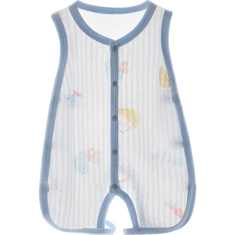 ロンパース ベビー 男女兼用 新生児 半袖 コットン 薄手 幼児 琵琶衣 春夏 ピンク系 イエロー ブルー ..