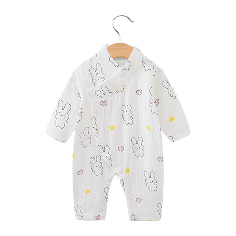 ベビー服 女の子 ロンパース カバーオール 春秋 長袖 コットン かわいい 韓国風 新生児 幼児 50 60 70 80 ピンク系(x3)