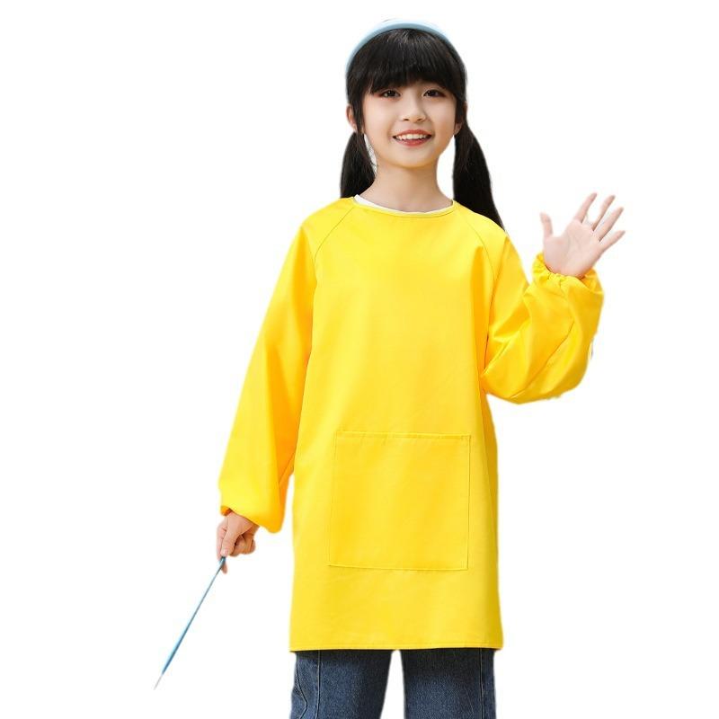 子供用エプロン キッズ 長袖 防水 幼稚園 保育園 図工 工作 絵画用 スモック 男の子 女の子 80 90 100 110 120 130cm