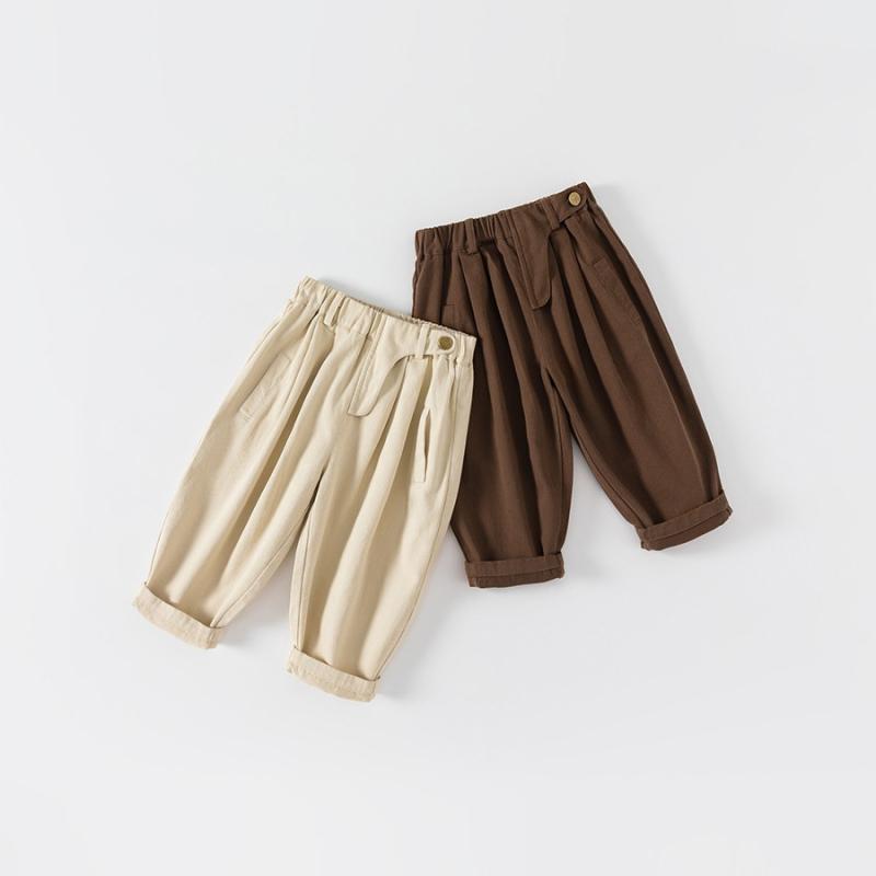 子供服 パンツ 春秋 男女兼用 無地 ゆったり カジュアル ハーレムパンツ ロングパンツ 中小子供 コット..