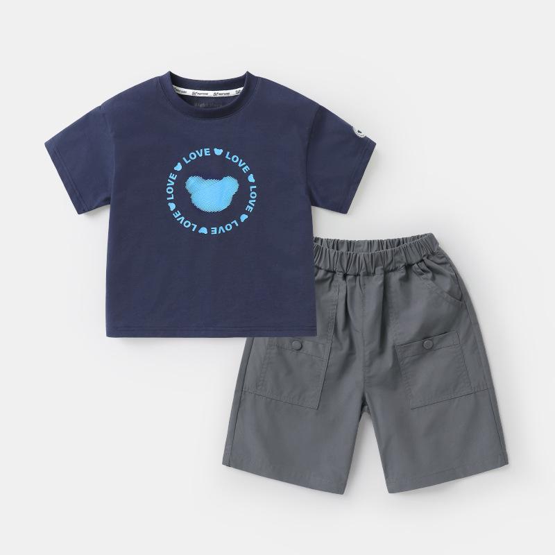キッズ 半袖Tシャツ 短パン 上下セット 薄手 男の子 夏 2点セット 子供服 パジャマ 部屋着 普段着 綿10..