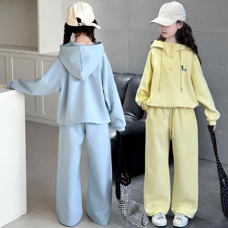 子供用セットアップ ガールズ 春秋 パーカー &amp; パンツ 2点セット スポーツウェア カジュアル 普段..