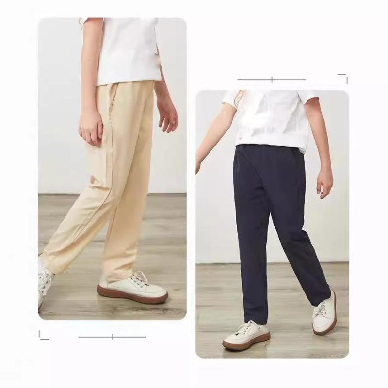 キッズ パンツ 速乾 伸縮性 無地 ルーズ 高学年 子供服 親子コーデ 普段使い 接触冷感 涼しい イージー..