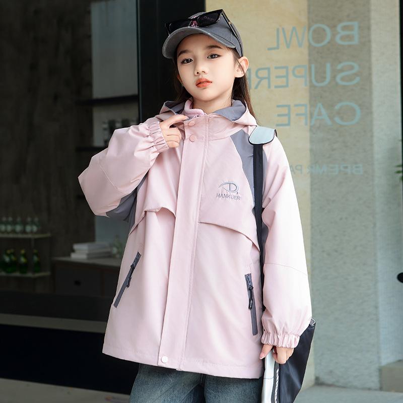 キッズ アウター 春秋 子供 女の子 三合一 取り外し可能 撥水 防風 ジャケット ウインドブレーカー ジ..