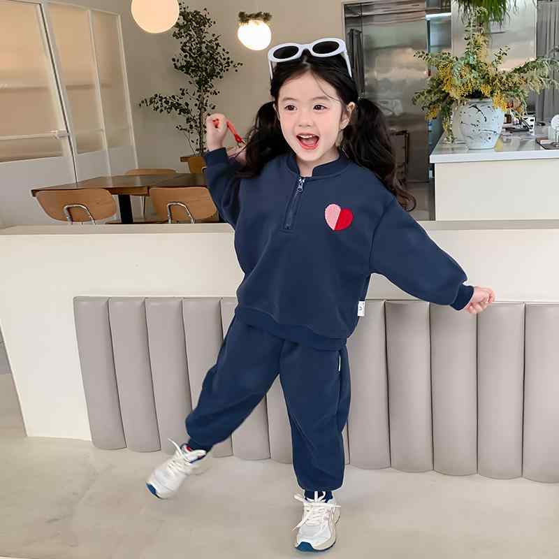 子供用ジャージ 上下セット 女の子 春秋 2点セット スポーツウェア 長袖 スウェット ズボン 普段着 運..