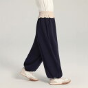 子供服 パンツ 女の子 ニットパンツ ワイドレッグパンツ カジュアルパンツ ロングパンツ 春秋 中大サイズ ウエストゴム 伸縮性 コットン 普段着 部屋着 14...