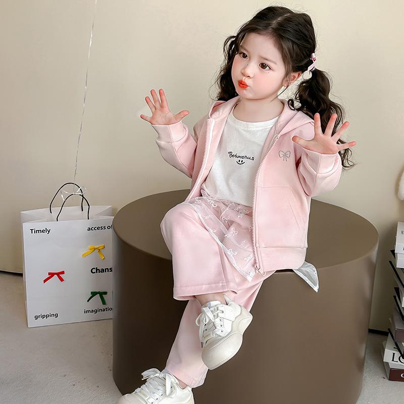 子供用セットアップ 秋冬 子供服 女の子 パーカー &amp; パンツ 2点セット かわいい ガールズ カジュア..