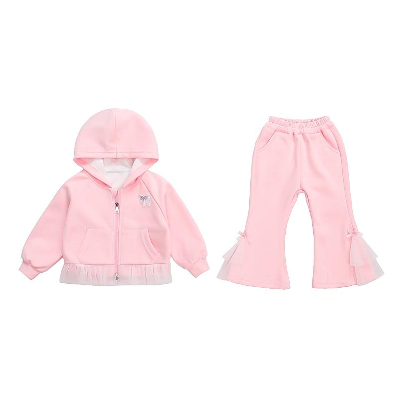 子供用セットアップ 春秋 女の子 かわいい パーカー パンツ 上下2点セット 長袖 長ズボン 幼児 小学生 ..