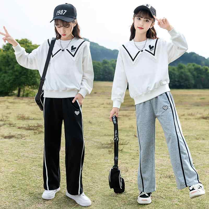 子供用セットアップ ガールズ 春秋 スポーツウェア 2点セット 女の子 カジュアル 普段使い トップス パ..