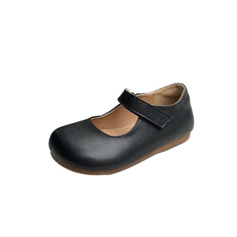 子供靴 女の子 フォーマル靴 キッズ ブラック シルバー ブラウン レザー ソフトボトム フラットシュー..