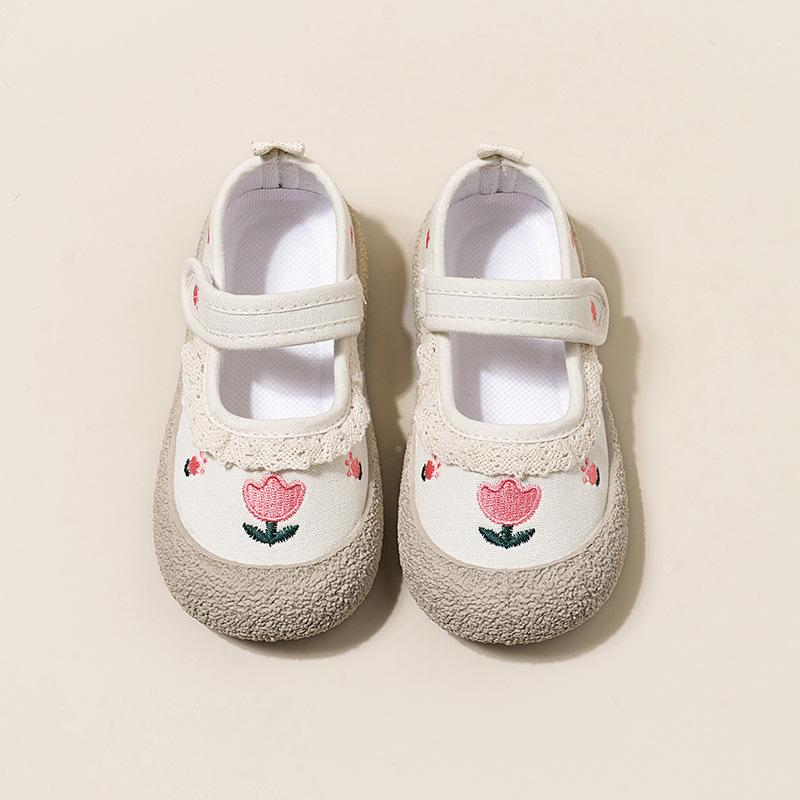 スニーカー キッズ 女の子 幼稚園 保育園 子供靴 履きやすい マジックテープ 柔らかい靴底 キャンバス..