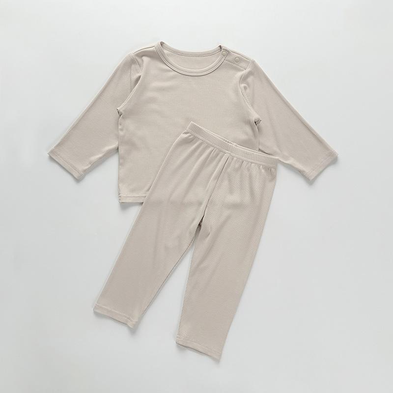 子供用パジャマ 上下セット 北欧風 部屋着 春秋 男女兼用 ベビー 幼児 粘纤 73CM 80cm 90cm 100cm 110cm 120cm グリーン 杏色 チョコレート