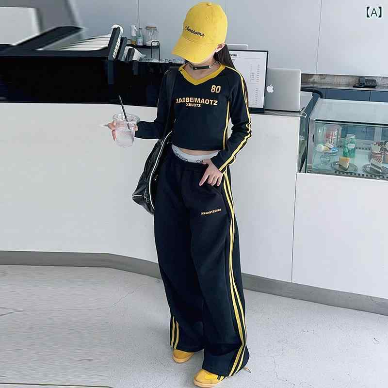 子供用セットアップ パンツスーツ 春秋 ジャージ 上下セット 女の子 大童 韓国風 かわいい 長袖 スポーツ ウェア 120cm 130cm 140cm 150cm 160cm 170cm ブラック